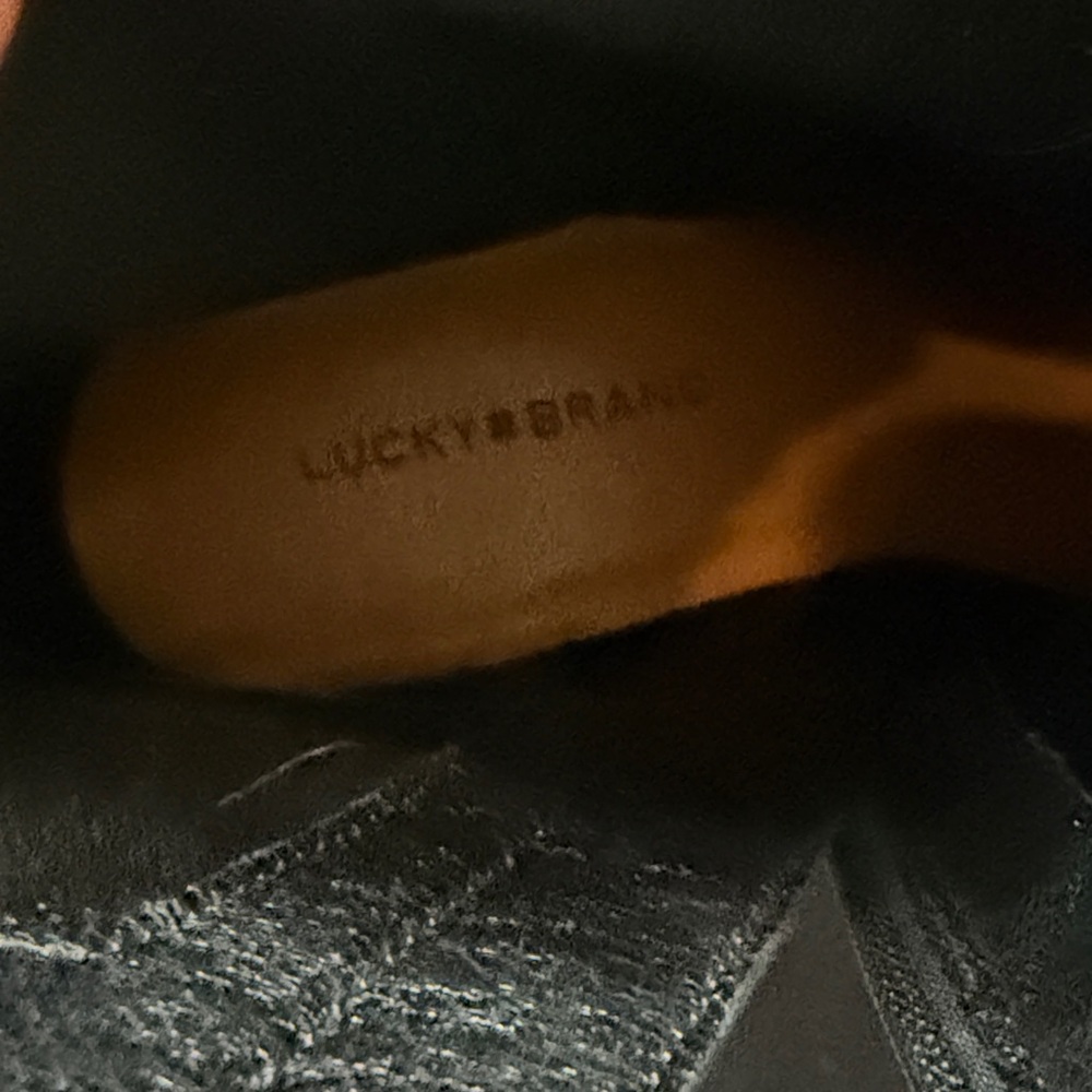 Lucky Brand Black Heeled Boots with Buckle - Picture 4 of 4